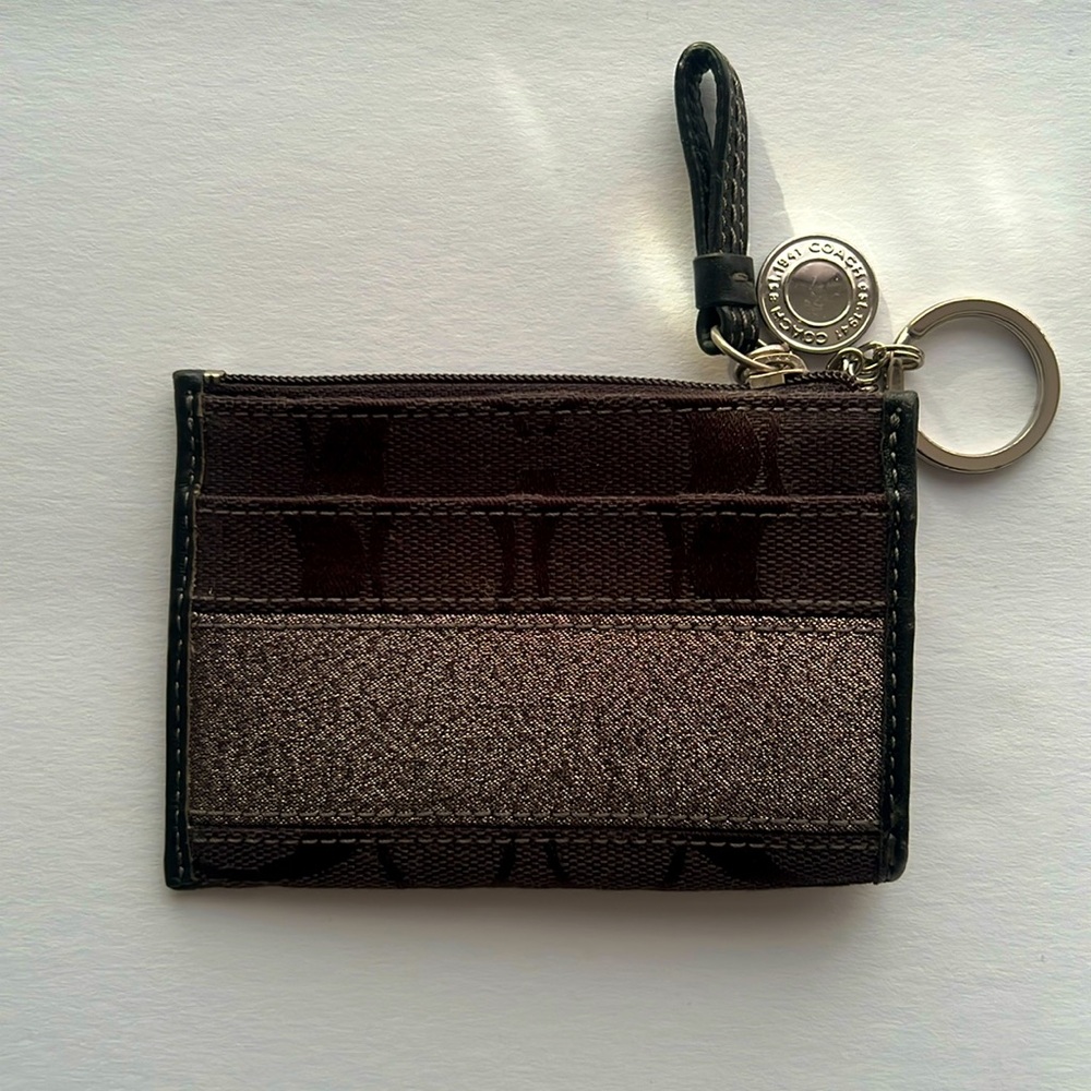 COACH Skinny ID wallet  Sparkle Keychain Cardholder‎
